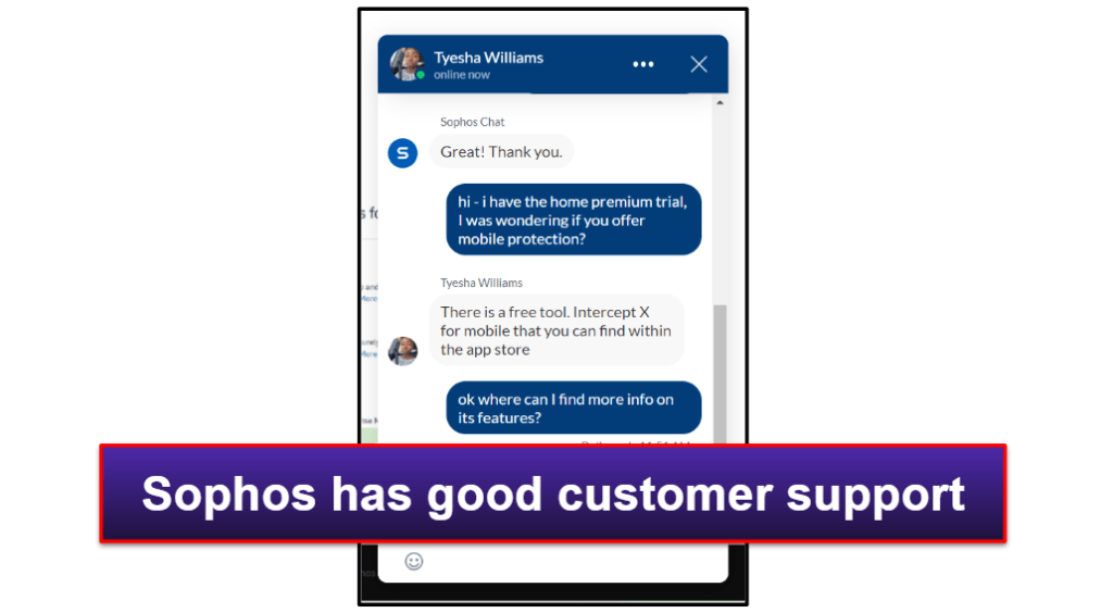 Поддержка клиентов Sophos