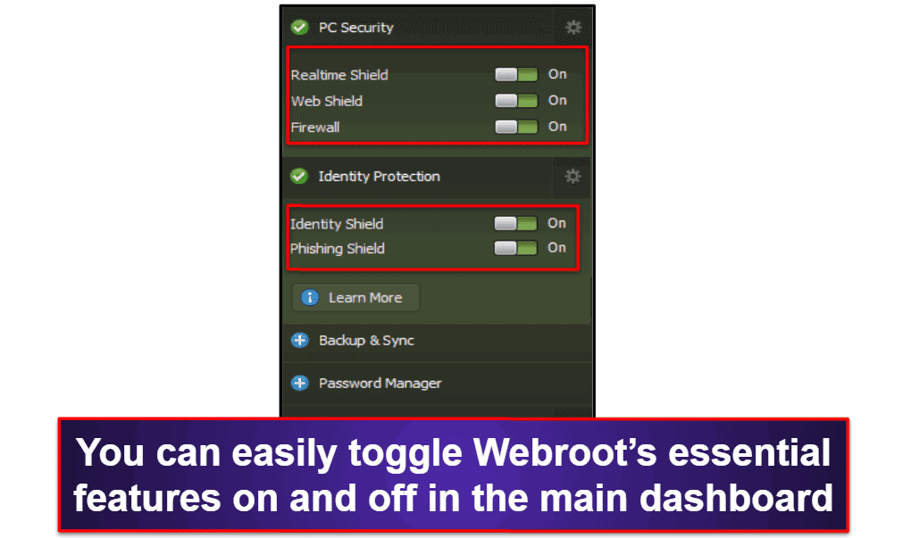 Webroot kullanım kolaylığı ve kurulum