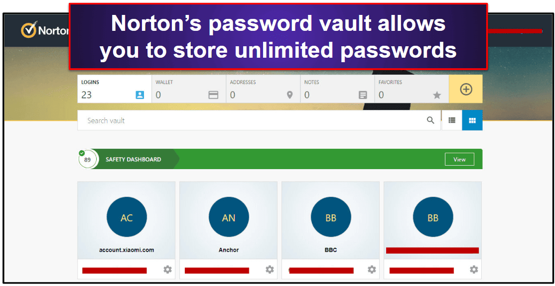 Norton Manager Manager Funkcje bezpieczeństwa