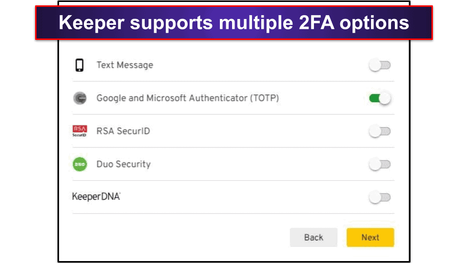 Keeper Security Features