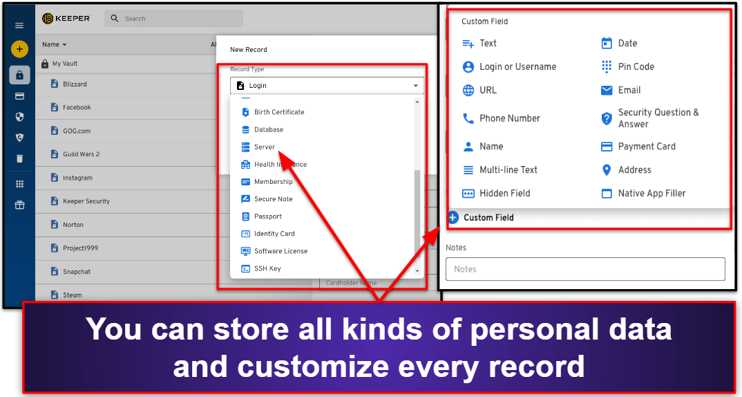 Keeper Security Features