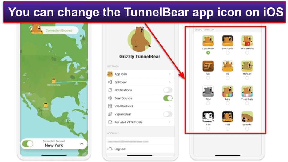 Facilidad de uso de TunnelBear: aplicaciones móviles y de escritorio