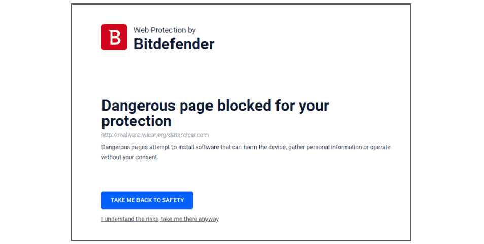 תכונות אבטחה של BitDefender