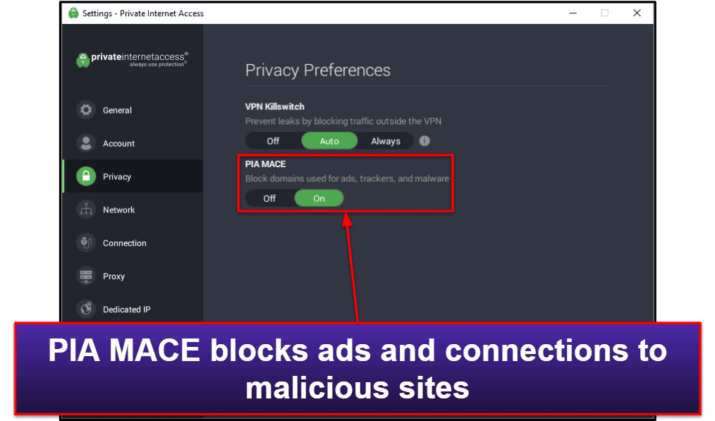 pia interacting with avast or adguard