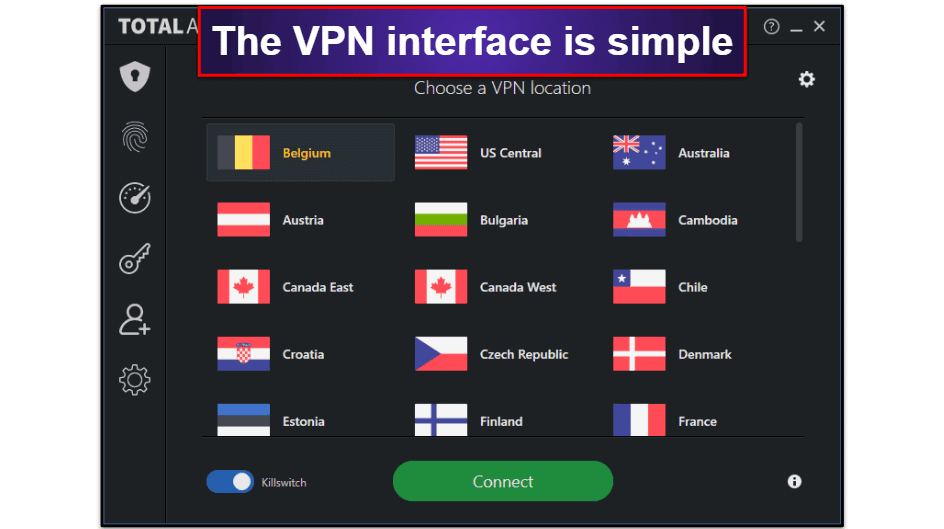 TotalAv tính năng bảo mật