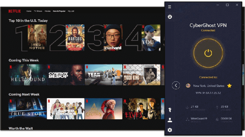 2. CyberGhost VPN — Good Speeds + Dedicated Netflix US Streaming Servers