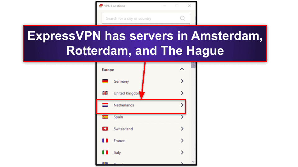 &#55358;&#56647; 1. ExpressVPN - лучший VPN для получения IP -адреса Нидерландов