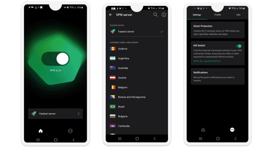 Kaspersky VPN Secure Connection Ease of Use: Mobile & Desktop Apps