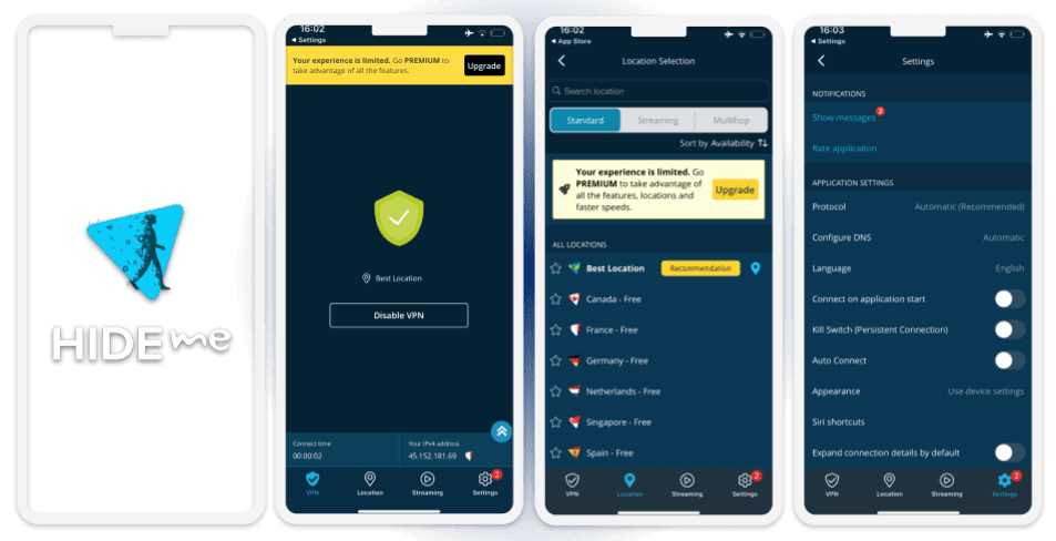 4. hide.me — хороший бесплатный VPN для новичков