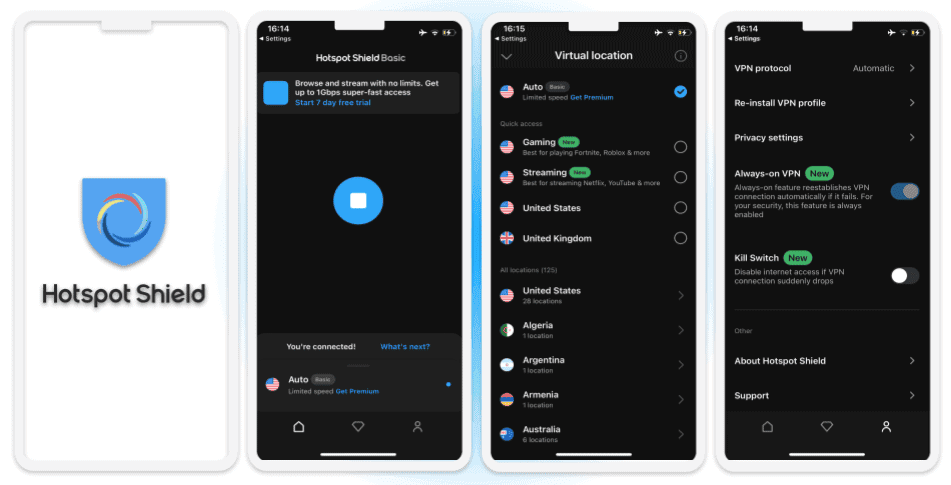 5. Hotspot Shield — хороший выбор для просмотра сайтов
