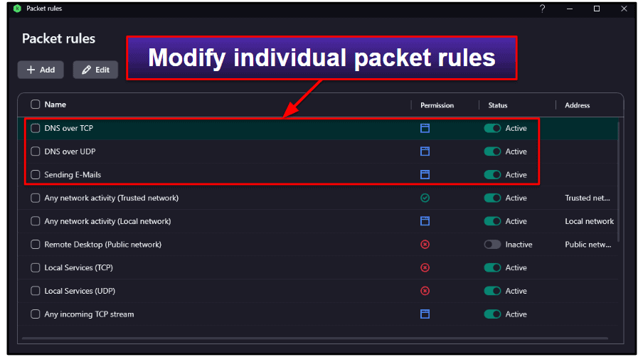 Recursos de segurança Kaspersky