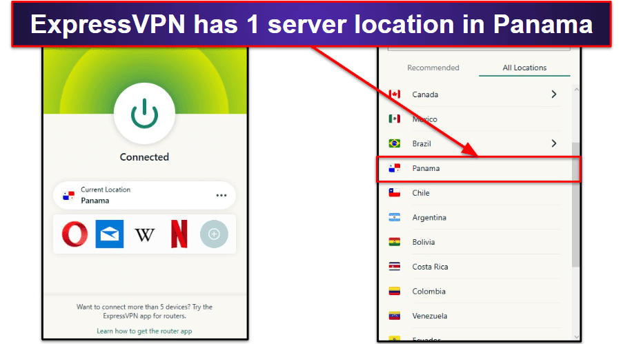 &#55358;&#56647;1. ExpressVPN - VPN tốt nhất để nhận địa chỉ IP Panama