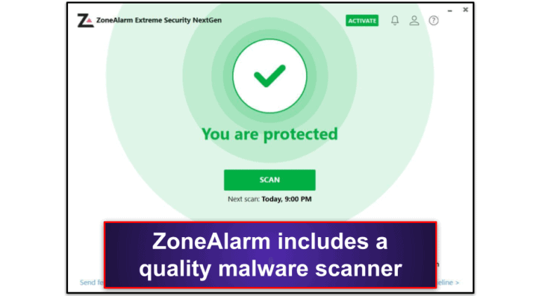 zonealarm antivirus is not properly set