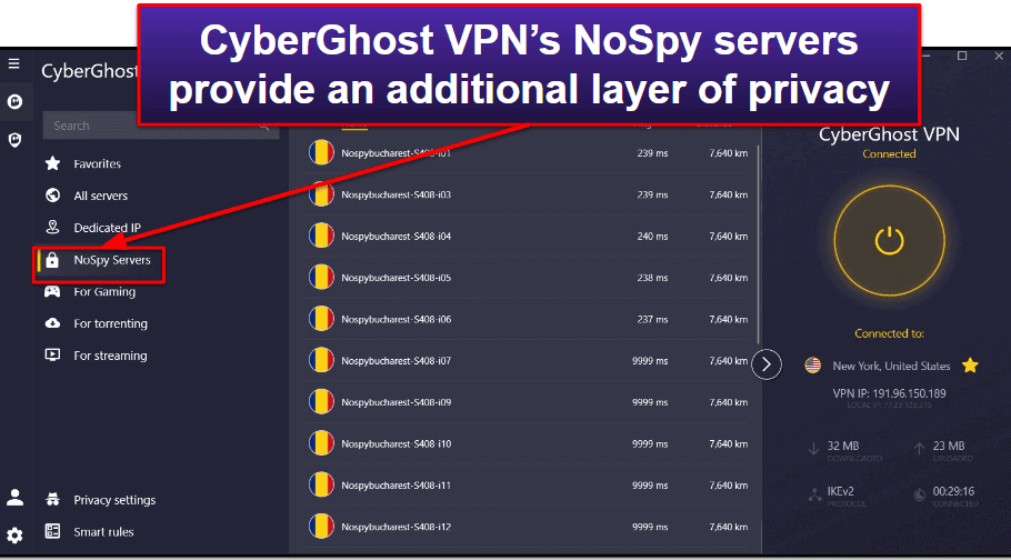 Fitur VPN Cyberghost